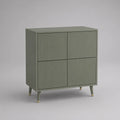 Credenza alta 4 porte in salvia verde MDF, 100 × 40 × 120 cm